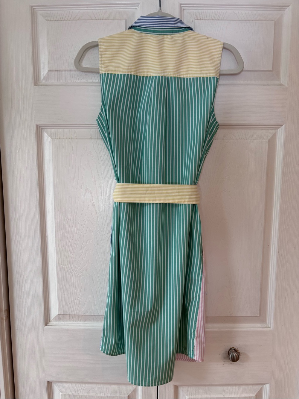 J. Crew Multicolor Striped Sleeveless Button-Down Shirt Dress Size 6 - Picture 6 of 11